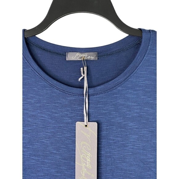 NEW Frenzii by Jully Kang Navy Jersey Knit Soft Long Sleeve Mini Dress Sz XS USA - Picture 2 of 13